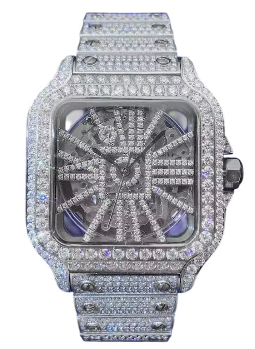 Moissanite Skeleton Watch